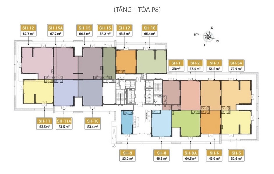 mặt bằng shop chân đế I4 imperia smart city