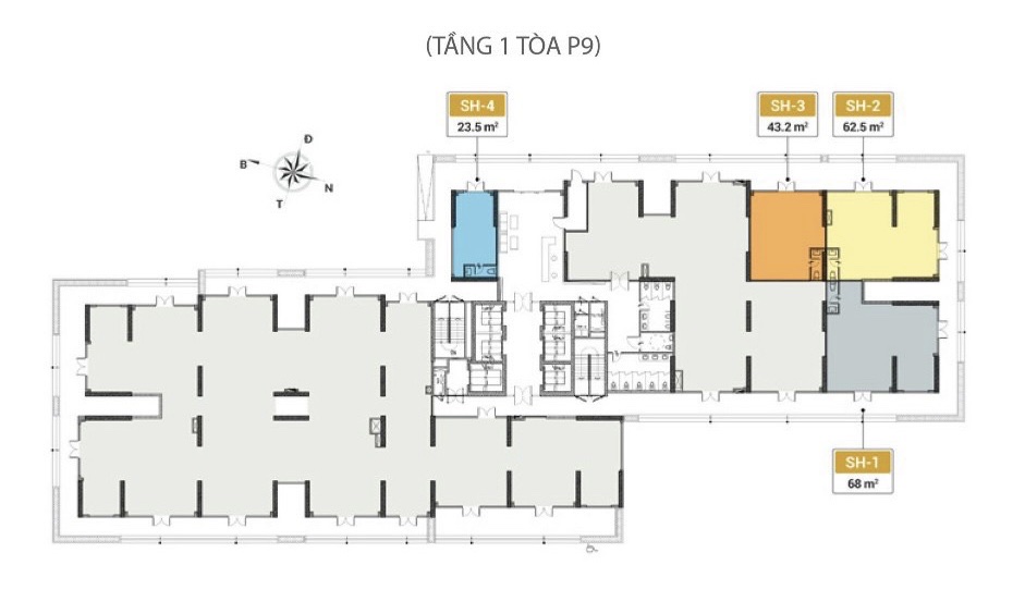 mặt bằng shop chân đế i5 imperia smart city
